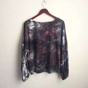 Escalier tie dye long sleeve blouse